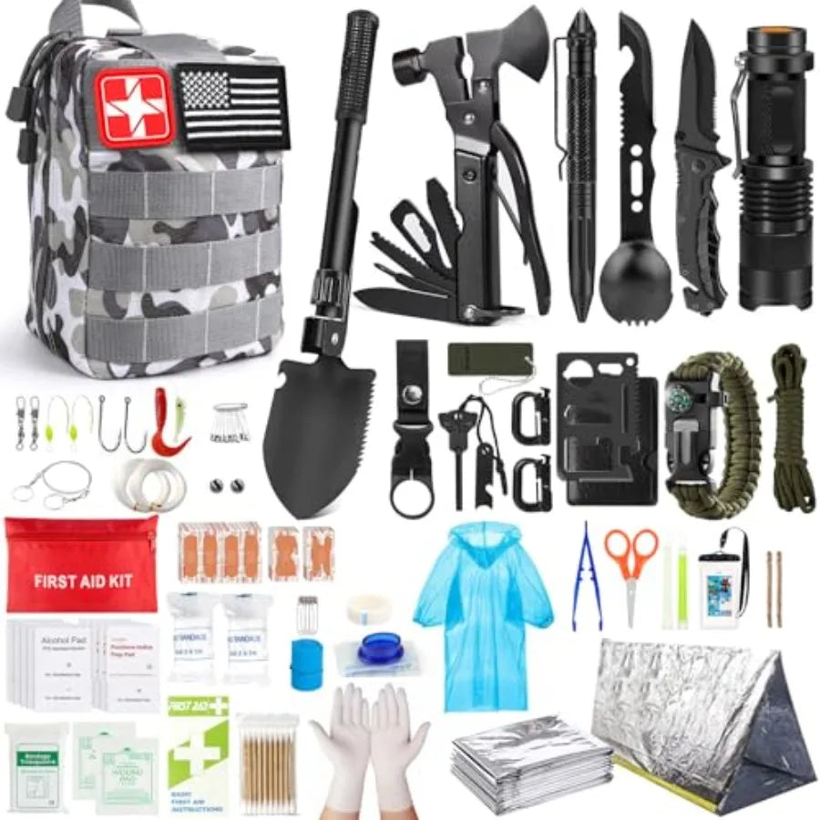 251 Pcs Survival Gear First Aid Kit