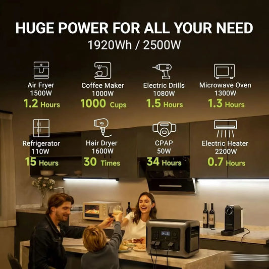 Portable Power Station 1920Wh Expandable