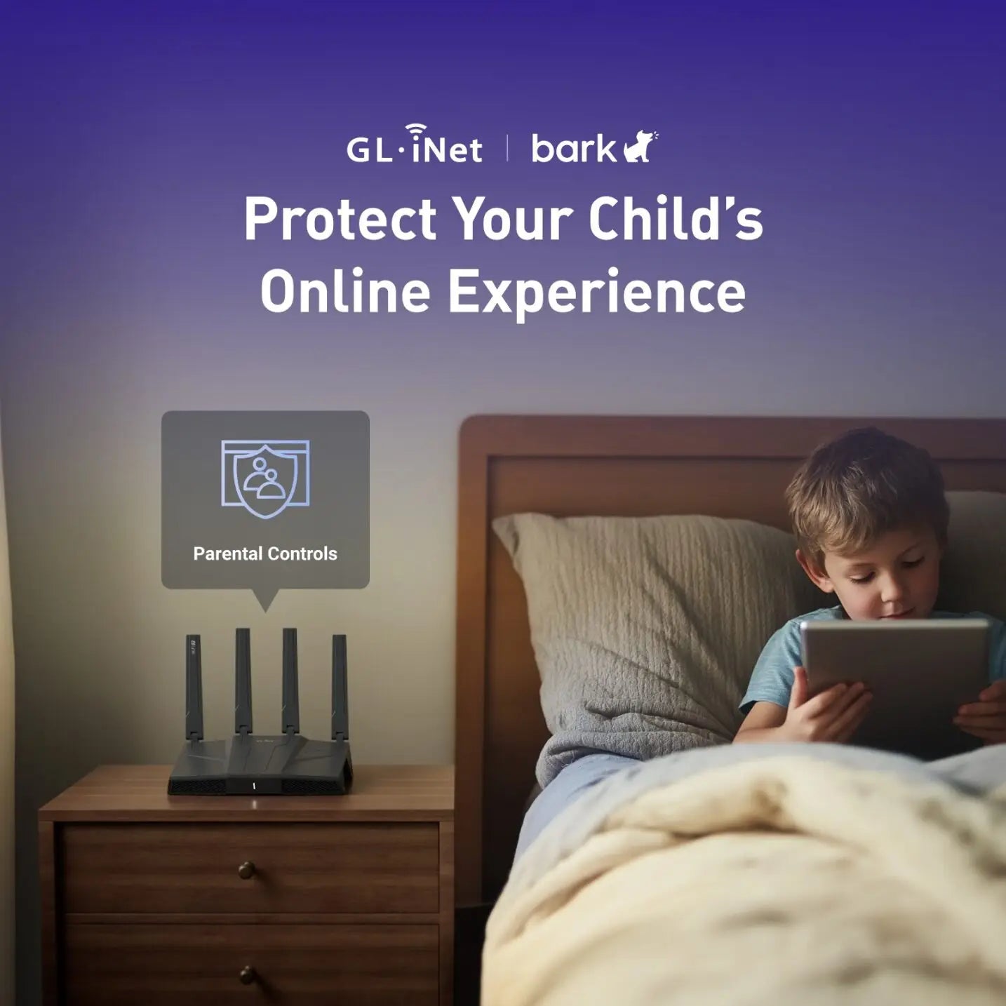 Tri-Band WiFi 7 Router VPN Compatible with Fiber Optic Modem