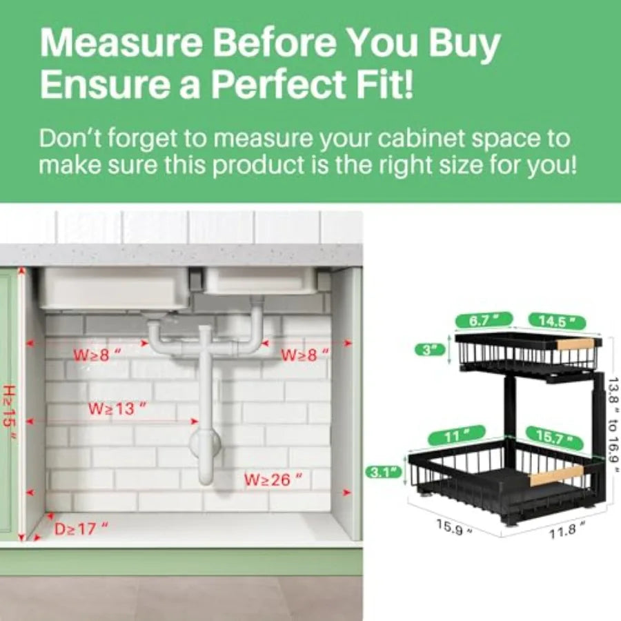 2 Tier Under the Sink Storage