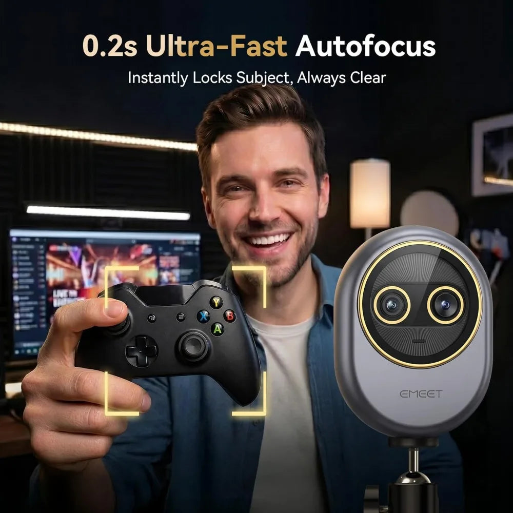 Dual-Camera 4K Webcam