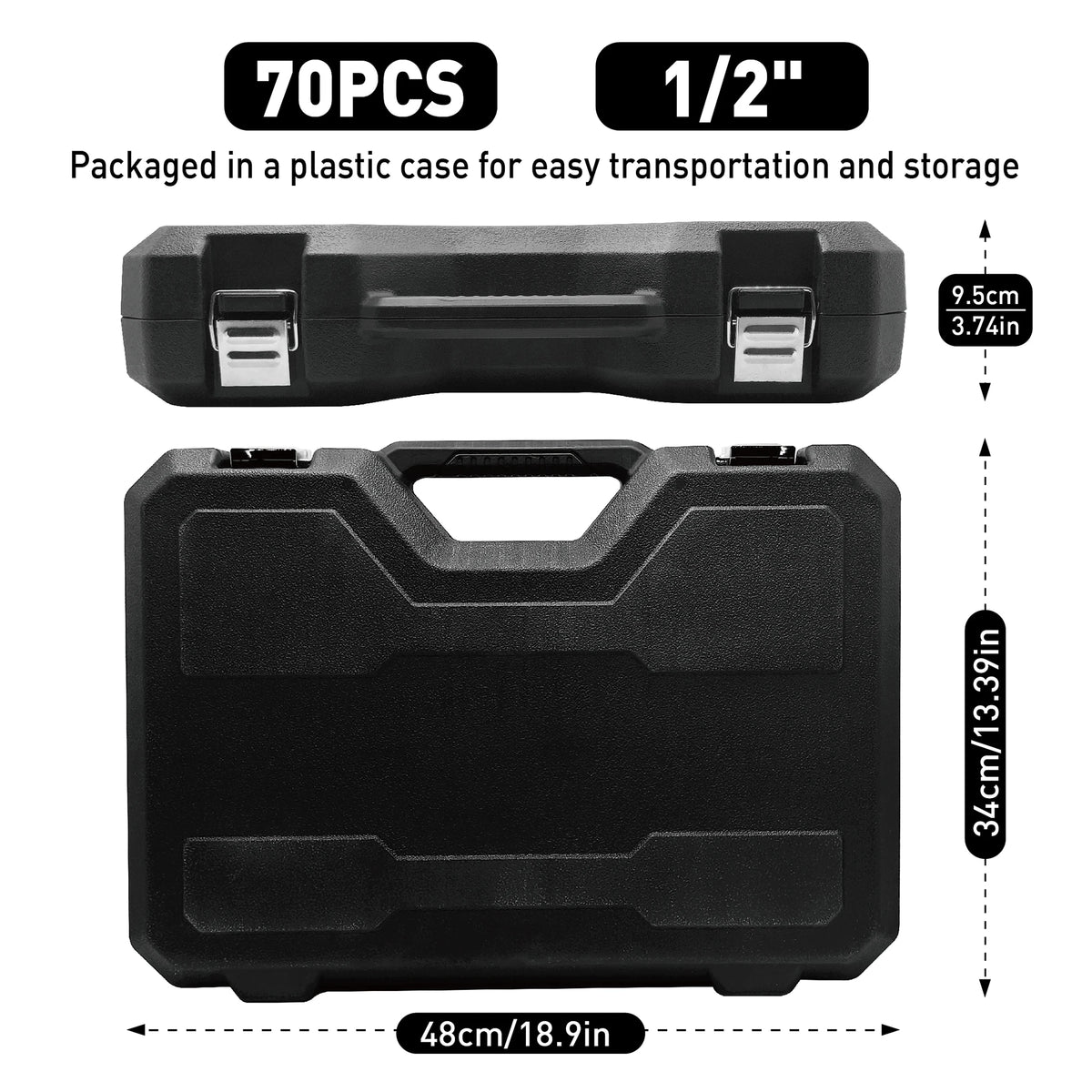 1/2" Drive Impact Socket Set