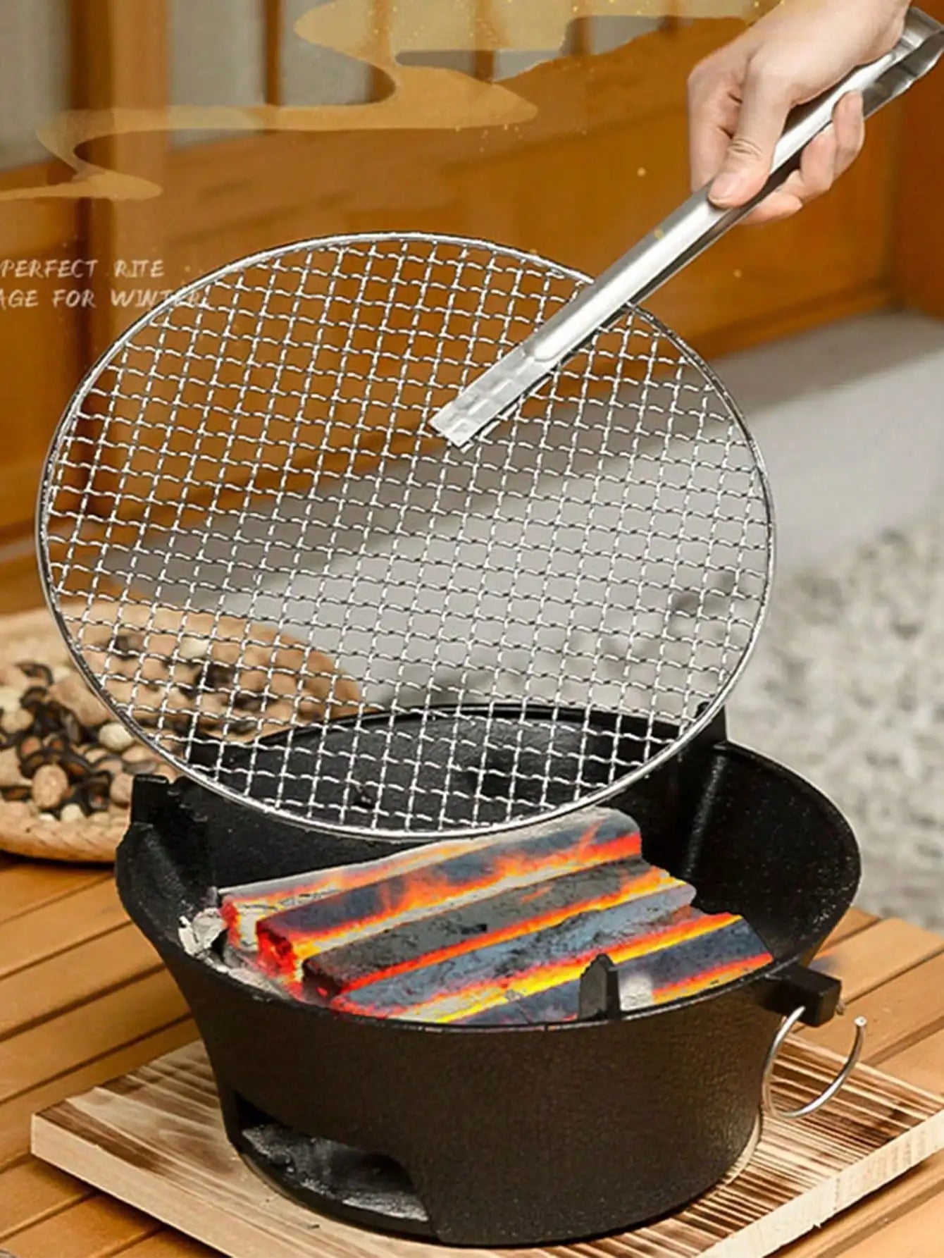 Cast Iron Charcoal Burner Grill