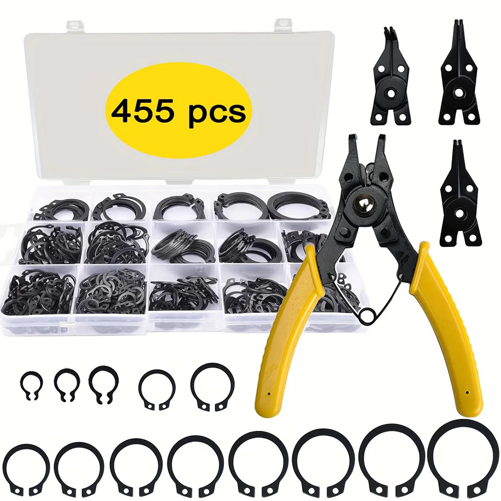 455Pcs Snap Ring Pliers Kit