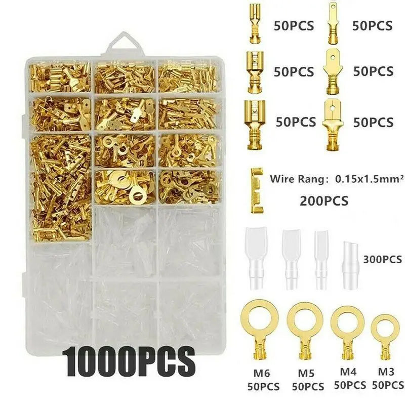 Assorted Electrical Wire Terminals and Crimp tool