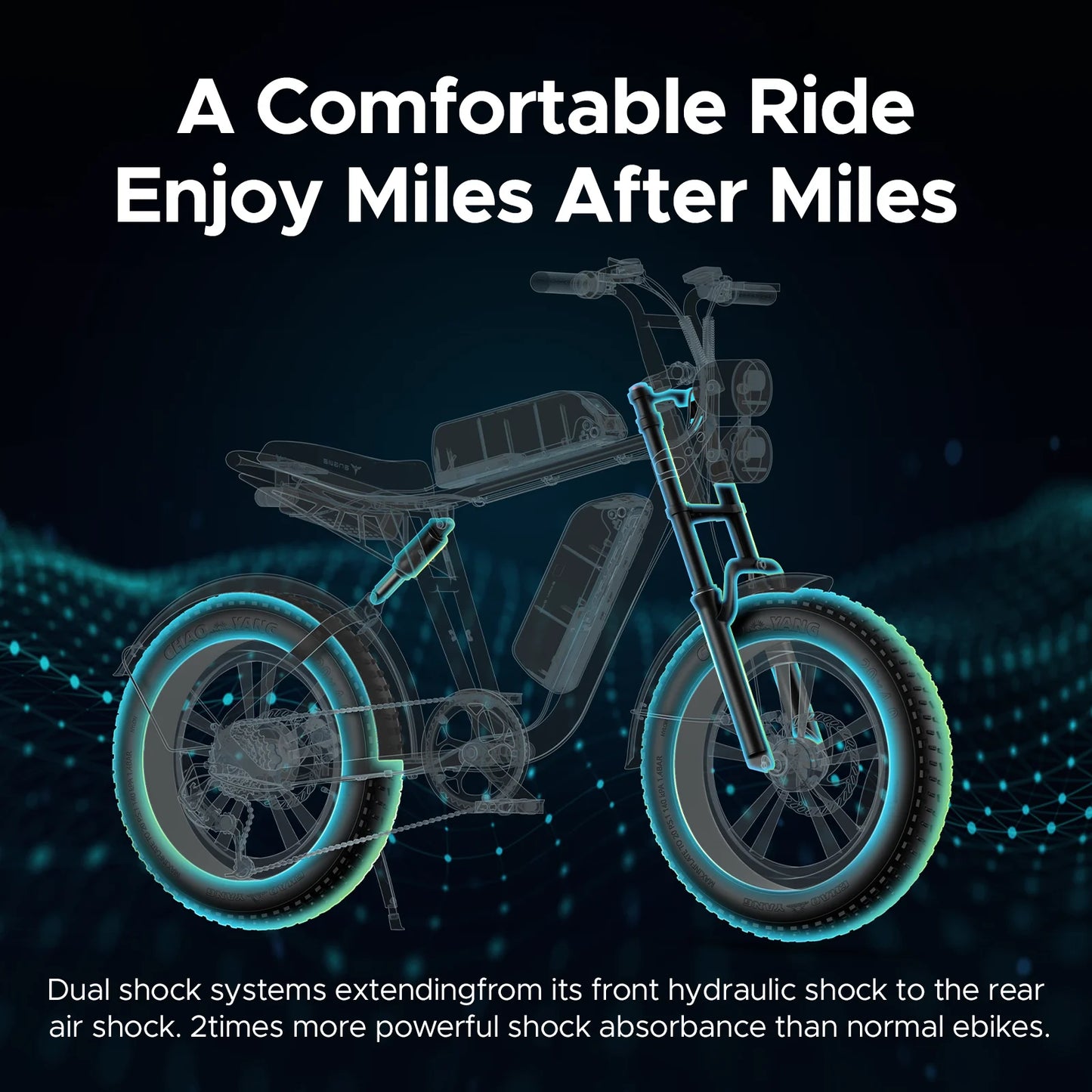750W Electric Bike, Dual 48V 13Ah Batteries