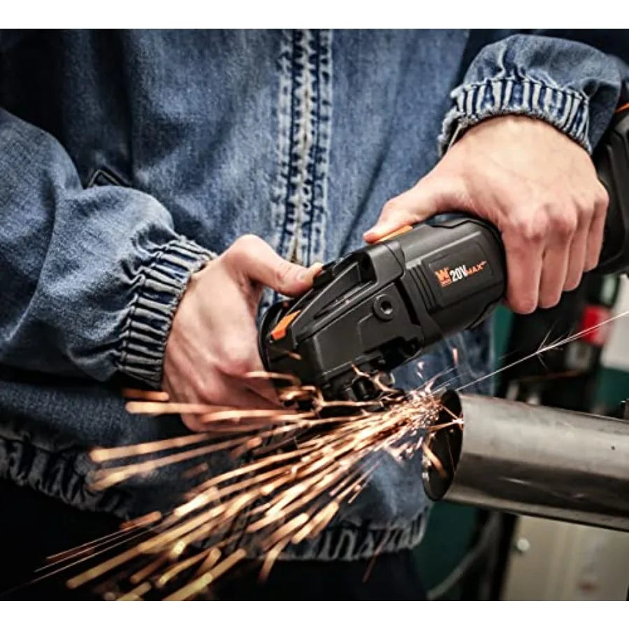 Cordless Angle Grinder with Battery and Charger