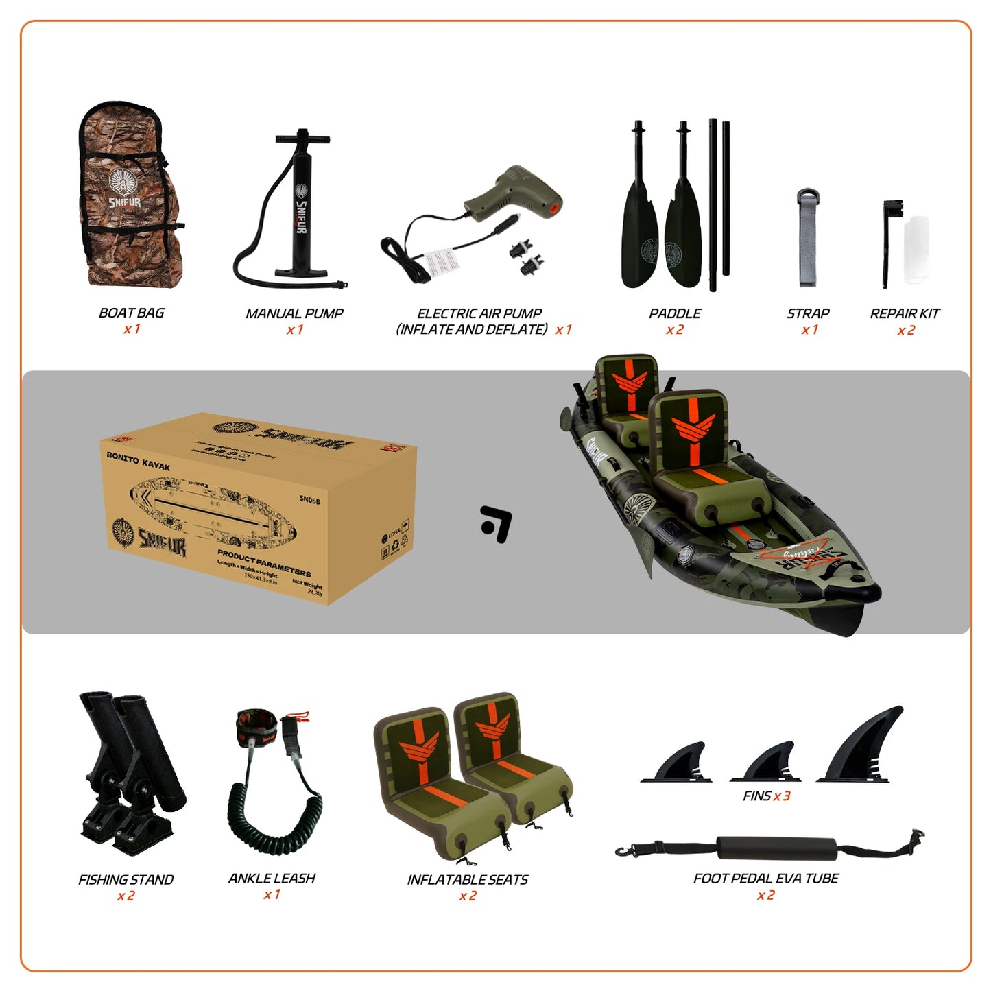 2-Person Inflatable kayak