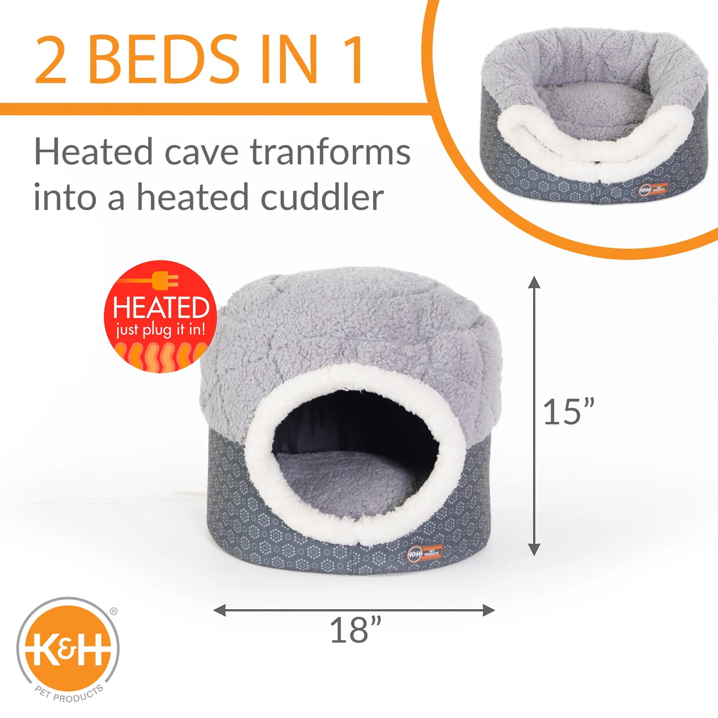 Heated Cat Bed  18 x 15 Inches