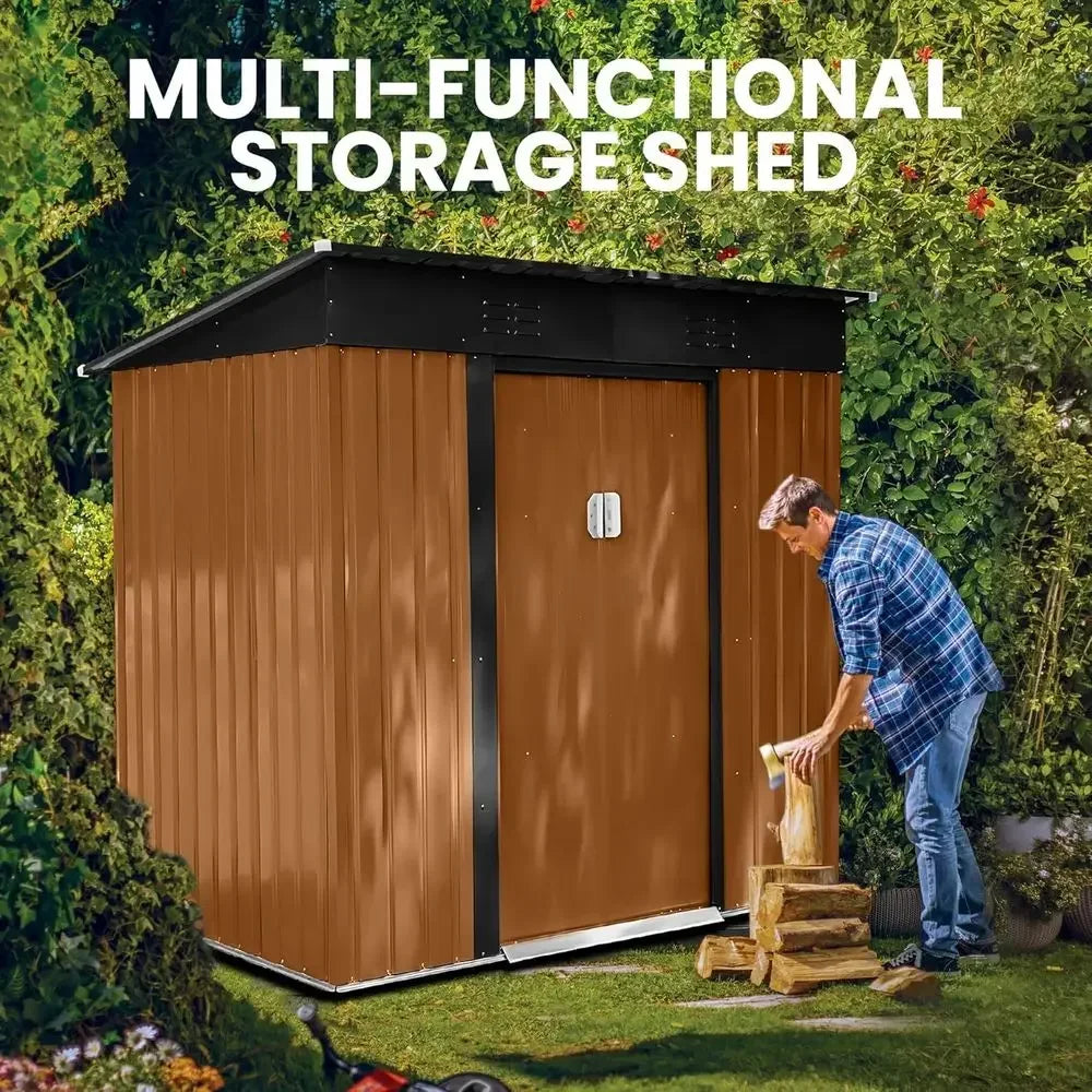 6x4 Outdoor Storage Shed with Lockable Door