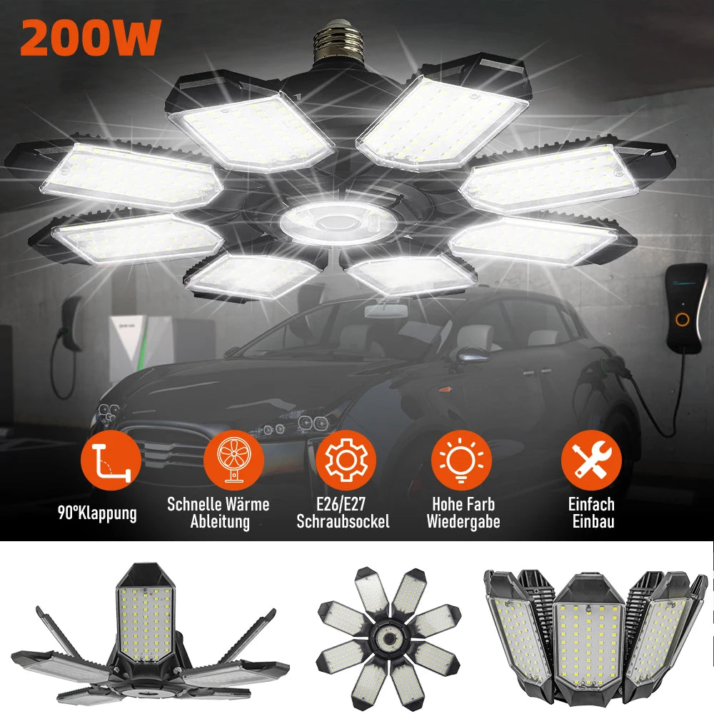 200W Garage Light LED Foldable