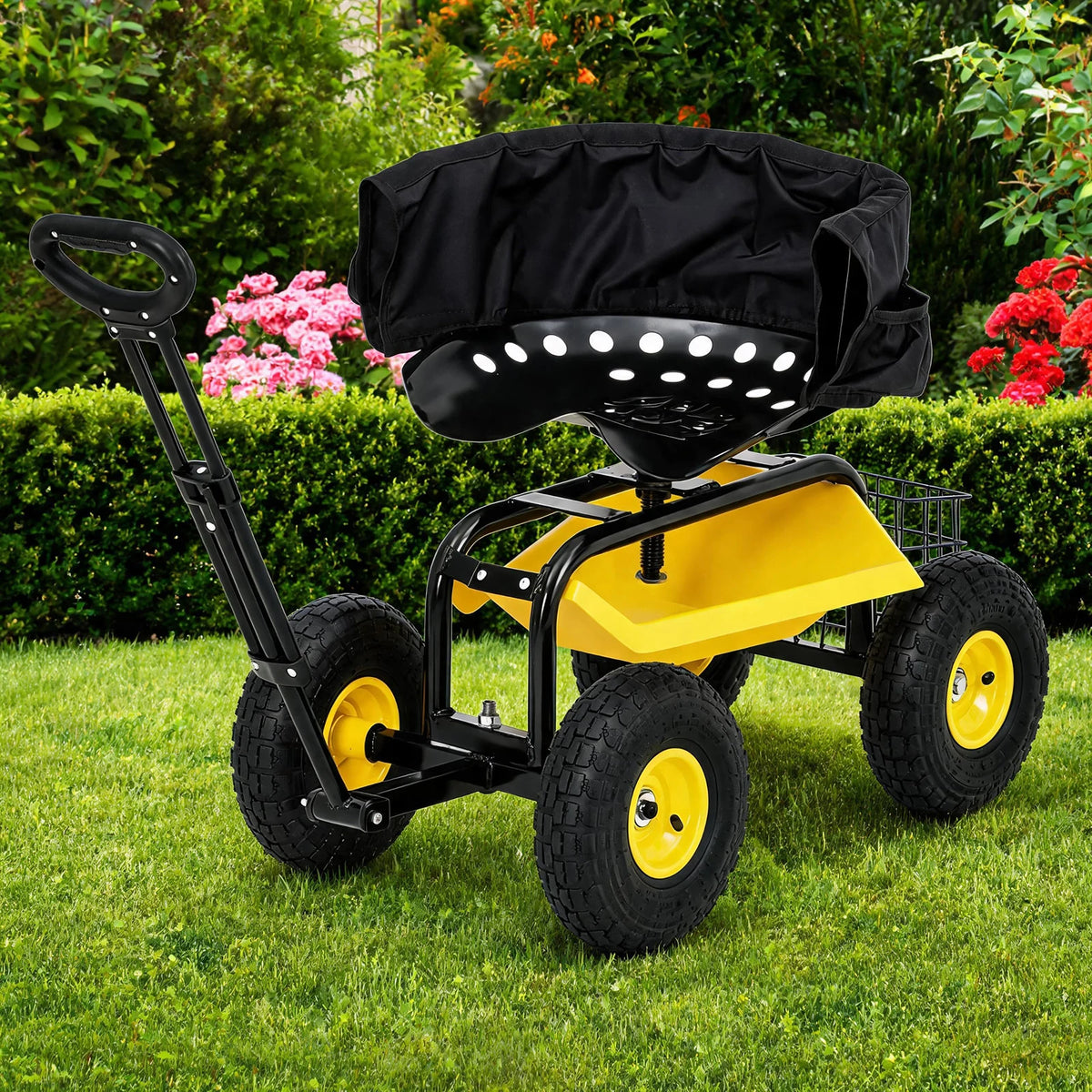 Rolling Garden Seat Cart
