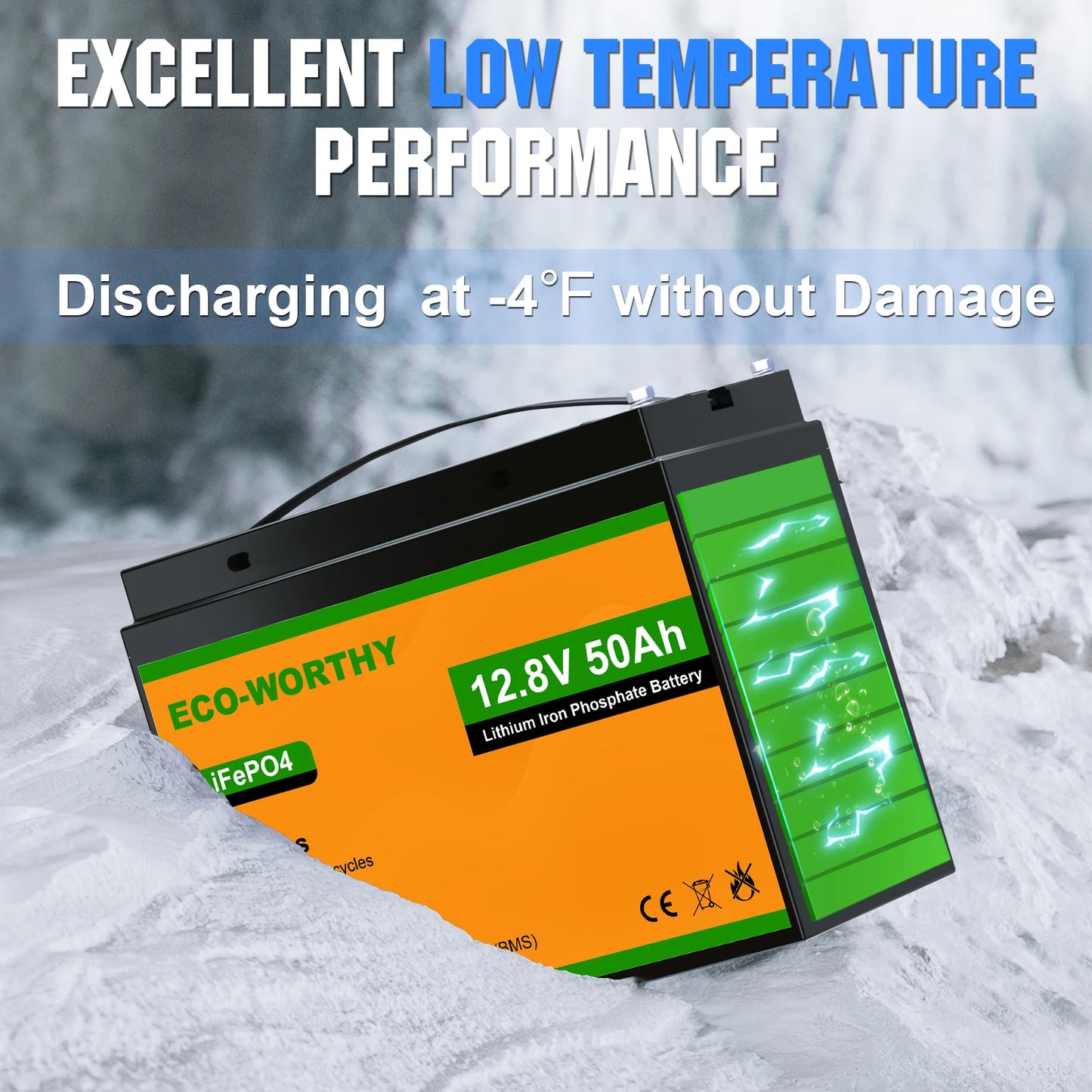 12V 50Ah LiFePO4 Lithium Battery with BMS