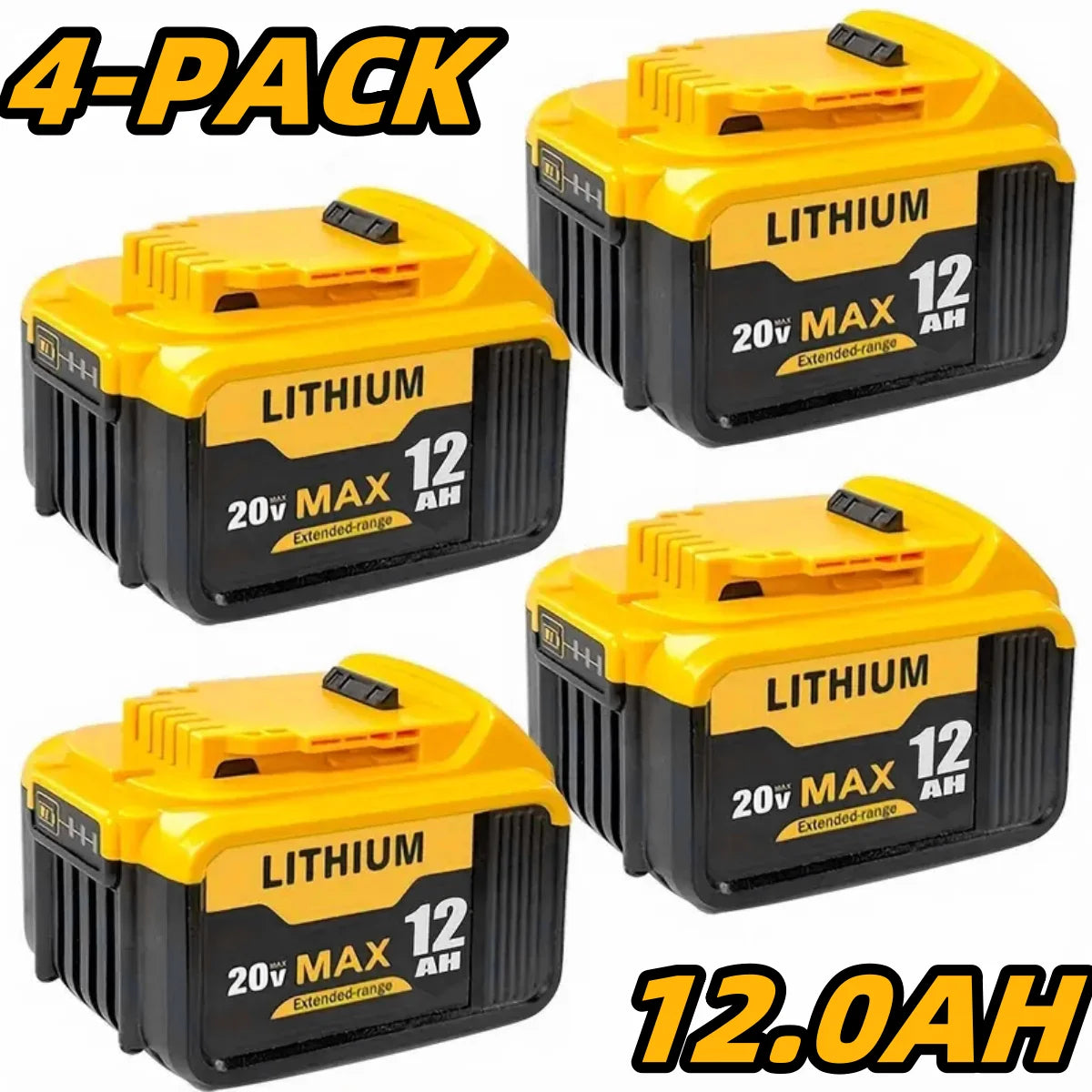 20V 12Ah Replacement Battery For Dewalt