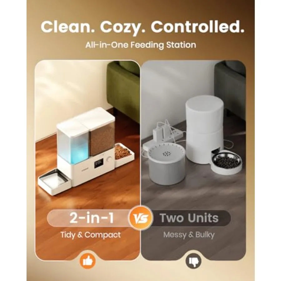 Automatic Cat Feeder and Water Dispenser,