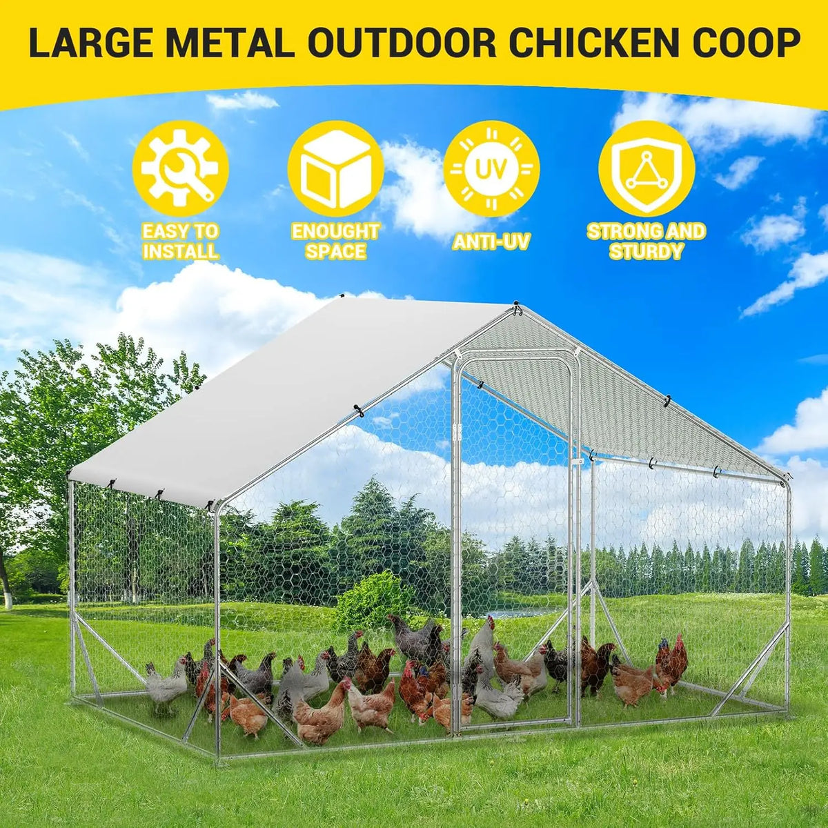 Metal Large Chicken Coop