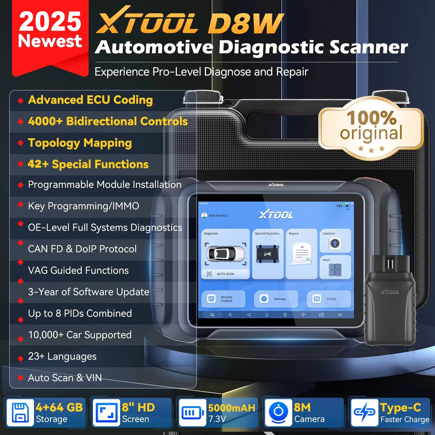 OBD2 Diagnostic Tool ECU Coding with 42+ Reset
