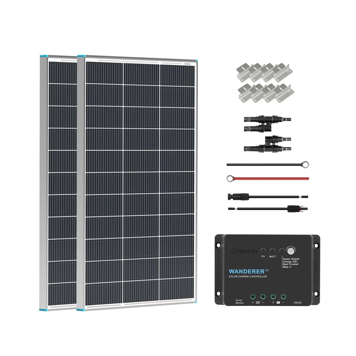 200W 12V Monocrystalline Solar Panel Kit