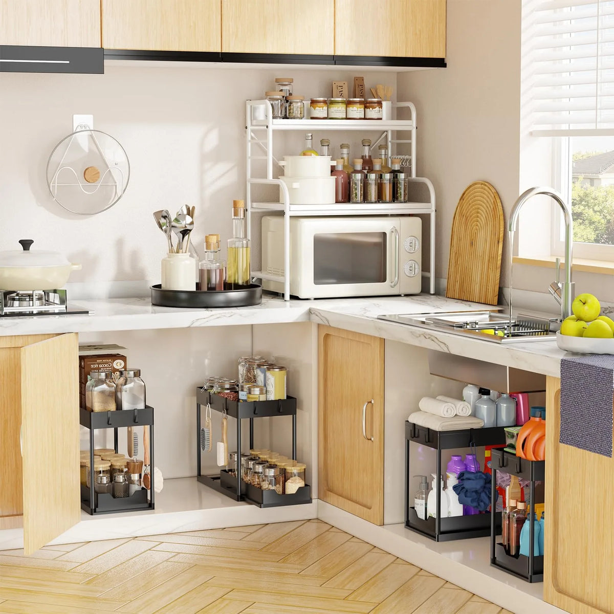 Under Sink Organizer 2 Tier Pull Out