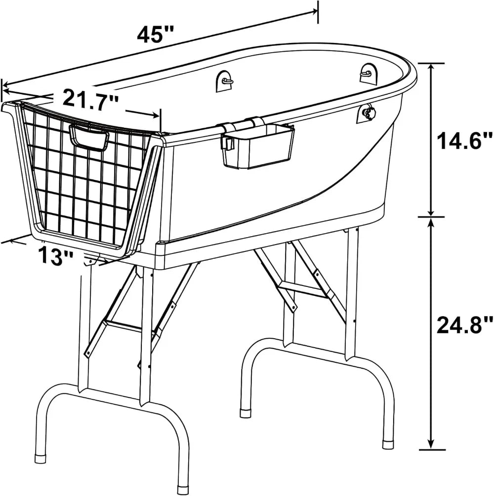 45 Inch Foldable Dog Wash Station