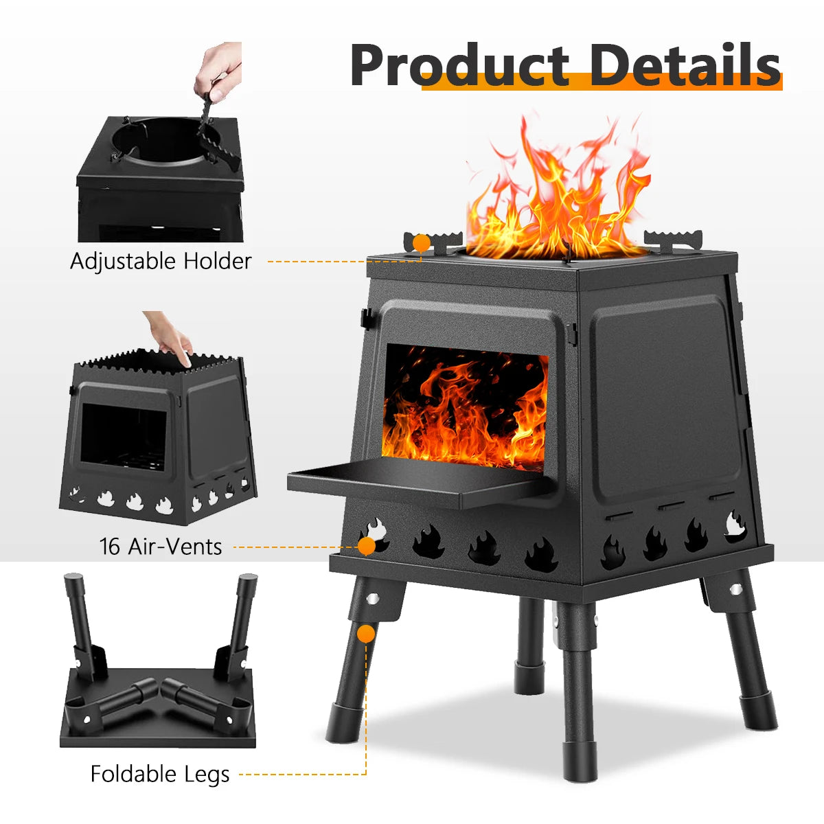 Wood Burning Camp Stove  Cast Iron
