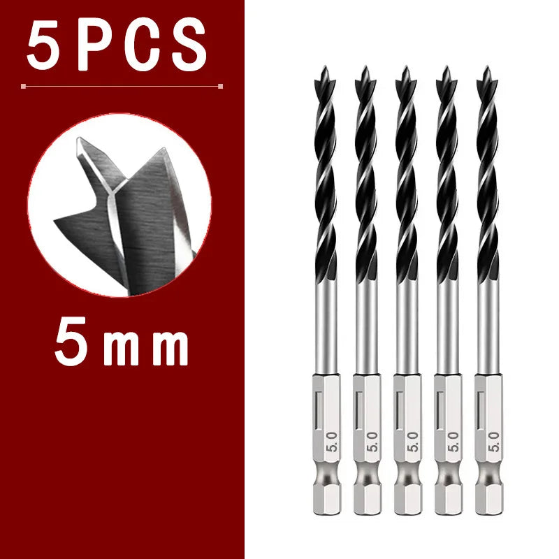 Three Pointed Woodworking Drill Bit Set