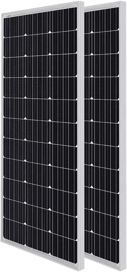 2pcs 100W 12V 10BB Cell Monocrystalline Solar Panel