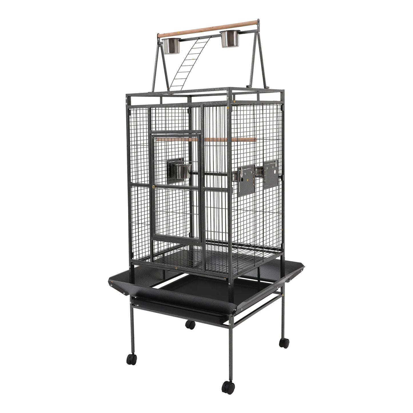 Large Rolling Bird Cage with Lockable Wheels