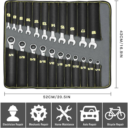 Ratchet Wrenches Set, SAE & Metric,