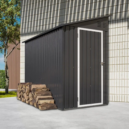 4x8 FT Metal Storage Shed Lean to
