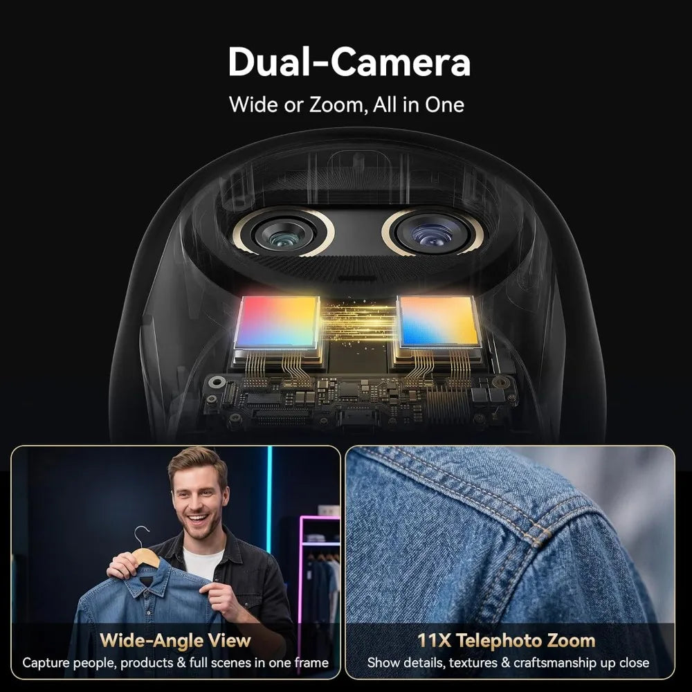 Dual-Camera 4K Webcam