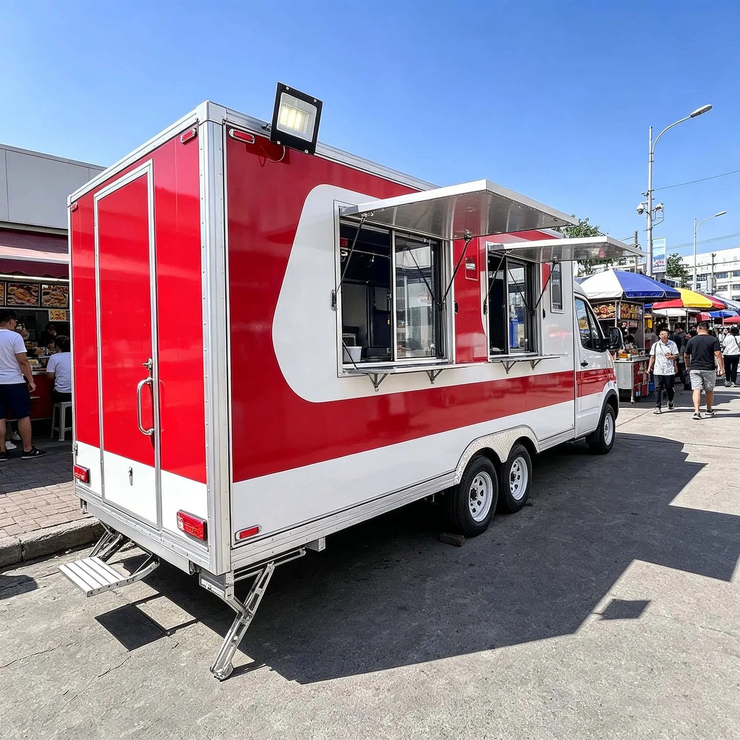 Affordable 26ft Equipped Food Truck Hot Dog Food Cart Fast Food Mobile Kitchen Trailer for Sale USA