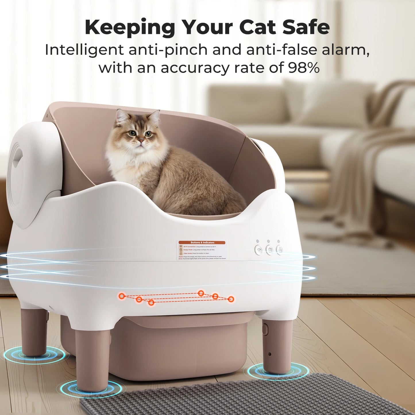 Self Cleaning Litter Box,  APP Control