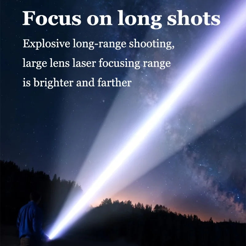 2000LM LED Flashlight Rechargeable Battery