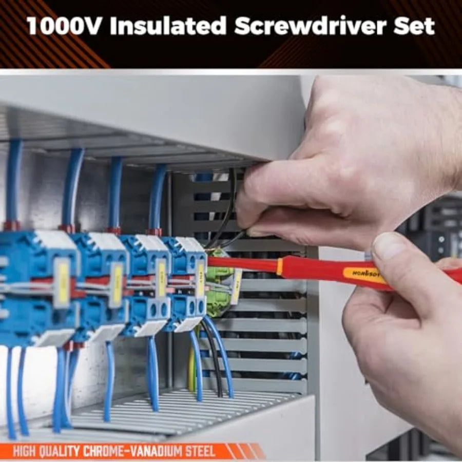 1000V Insulated Electrician Screwdrivers with Magnetic Tips