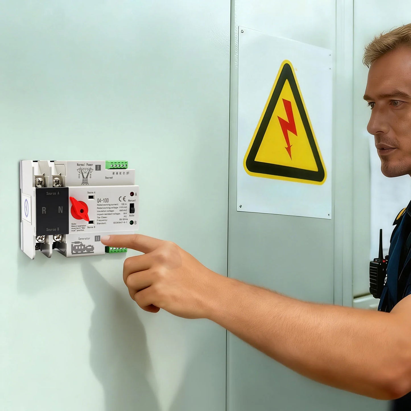 2P 100 Amp Dual Power Automatic Transfer Switch