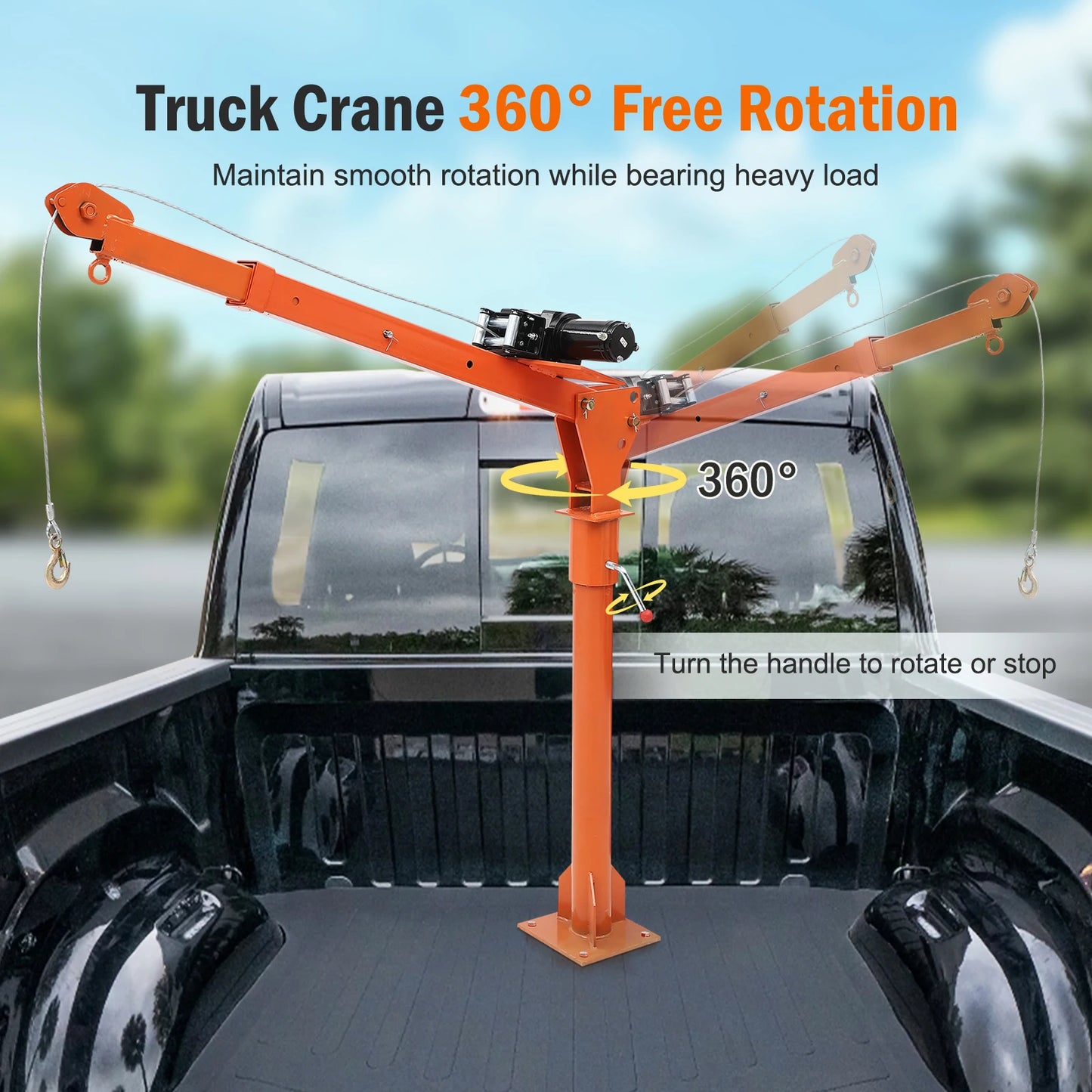 Hydraulic Pickup Truck Crane, 1000 lbs Capacity