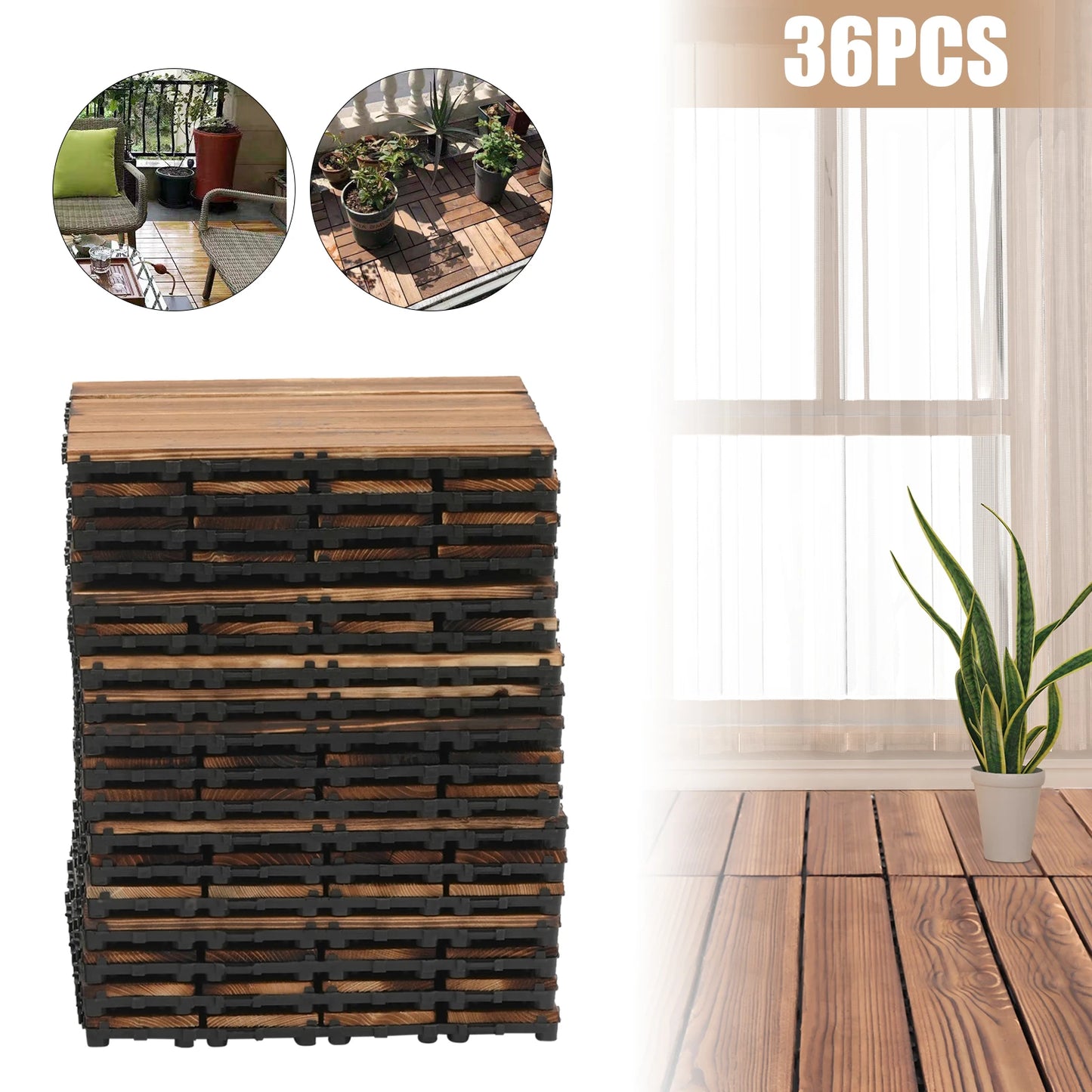 Wooden Balcony Patio Tiles