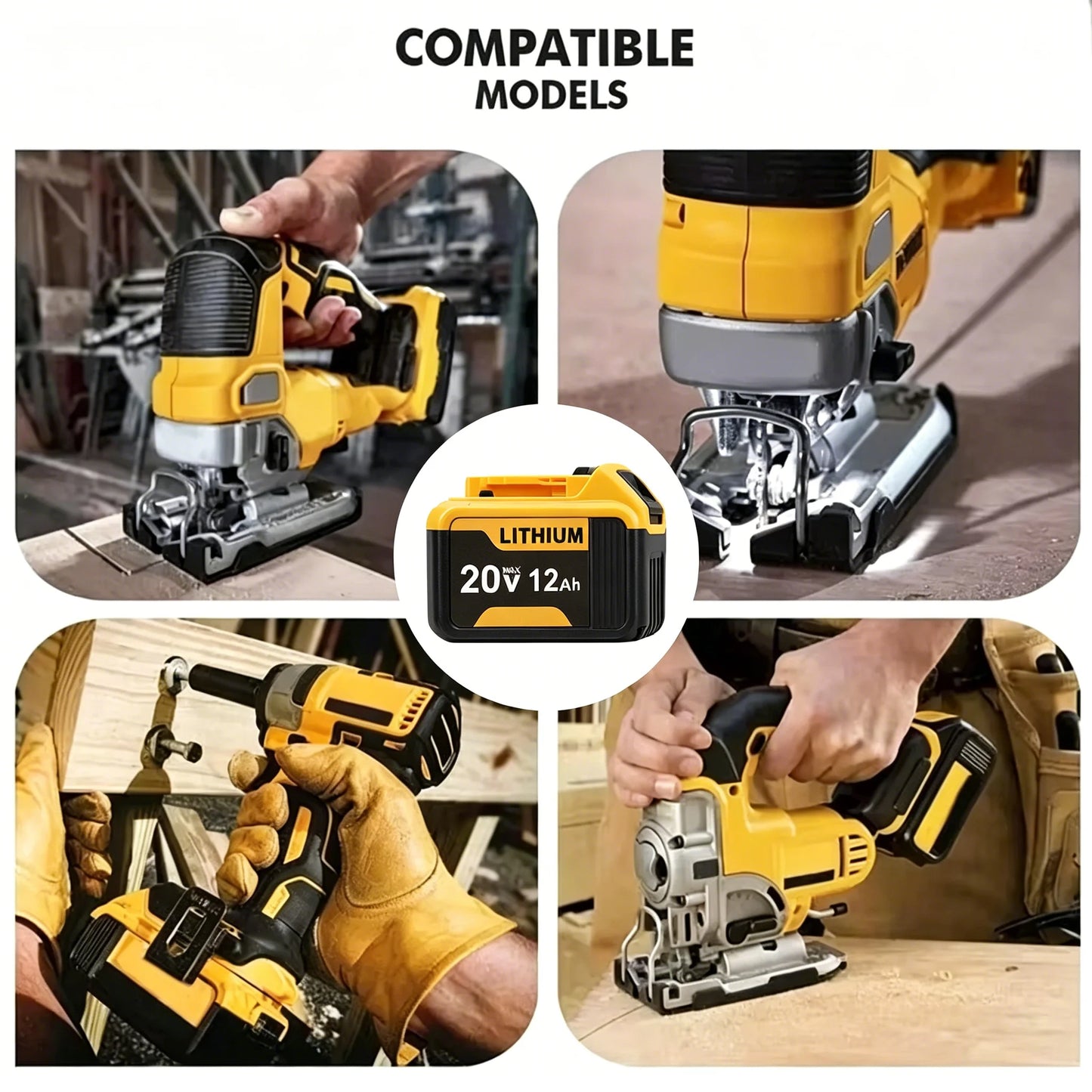  Compatible with DCB203, DCB206, DCB205, DCB204, DCB200 for DeWalt 20V Battery Replacement,