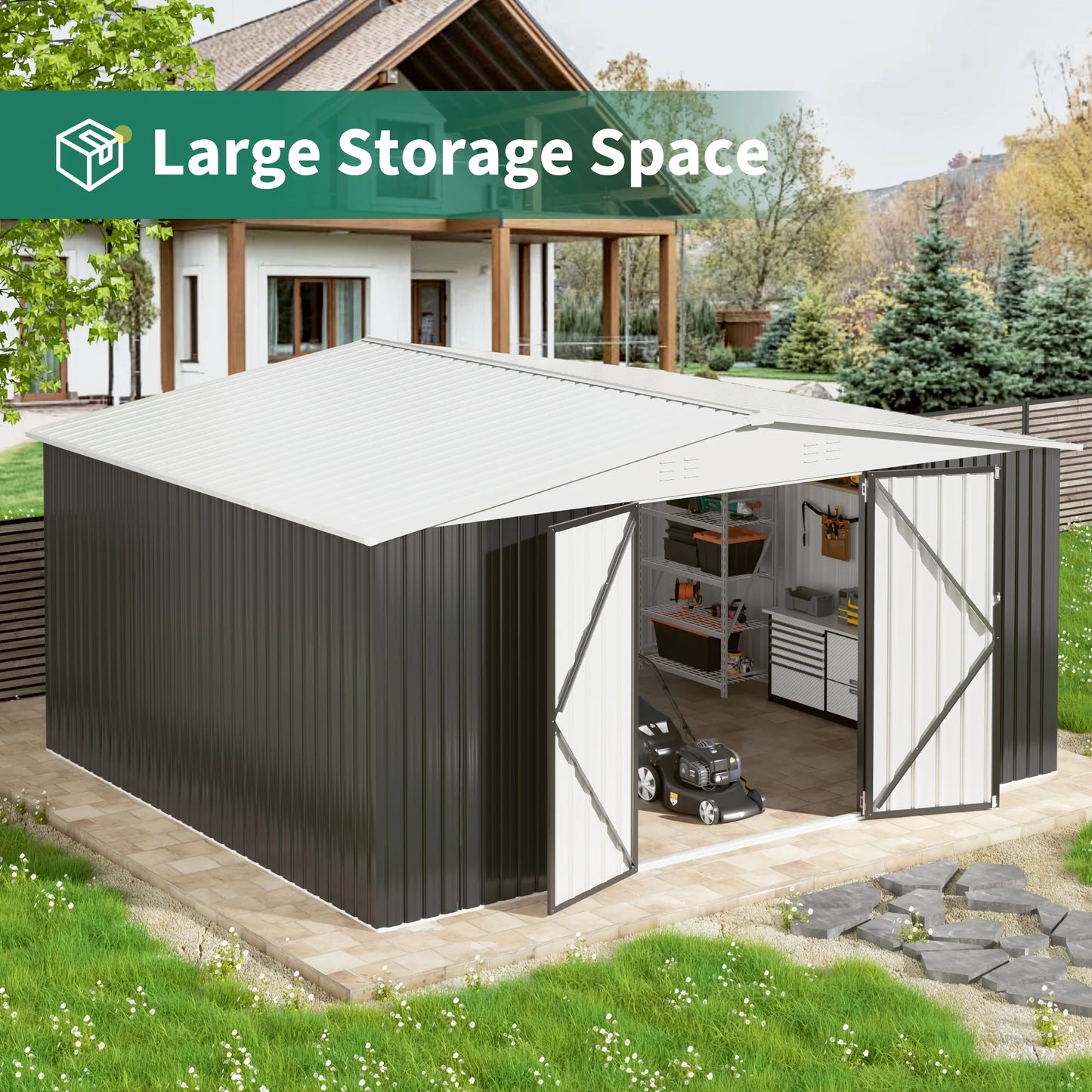 Galvanized Steel Storage Shed
