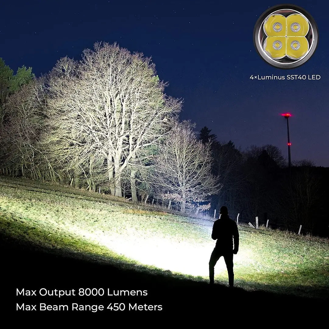 8000lm Powerful LED Flashlight