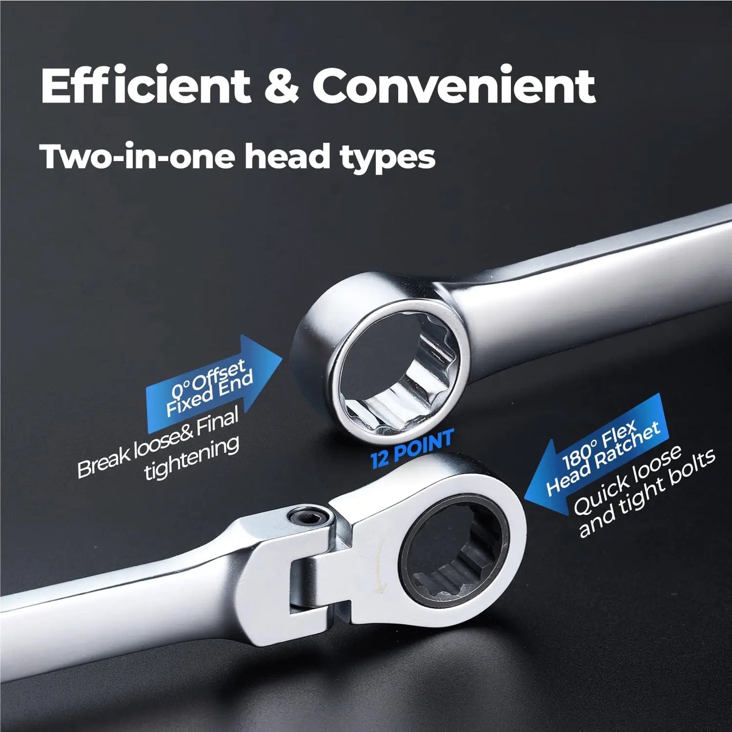 Extra Long Ratcheting Wrench Set
