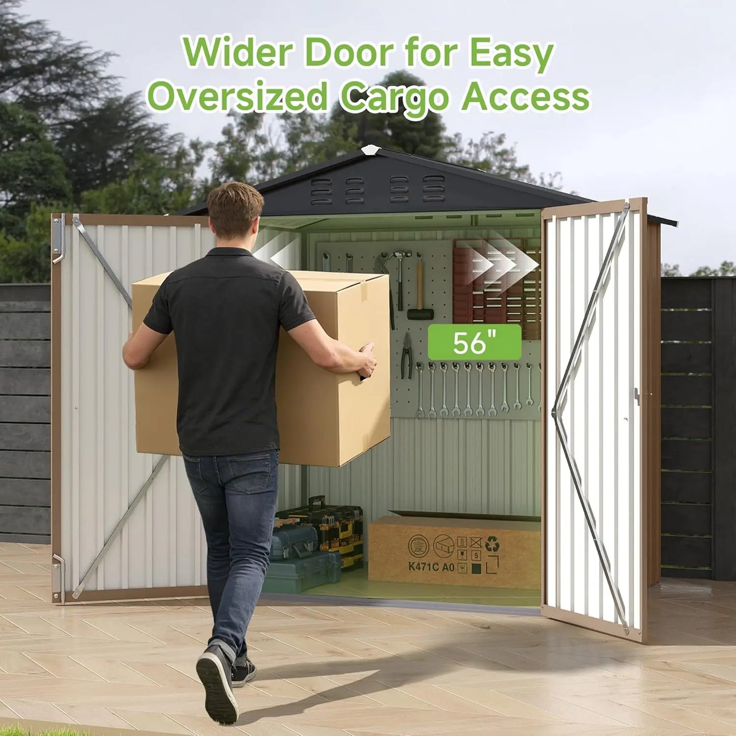 6x4 FT Metal Storage Shed