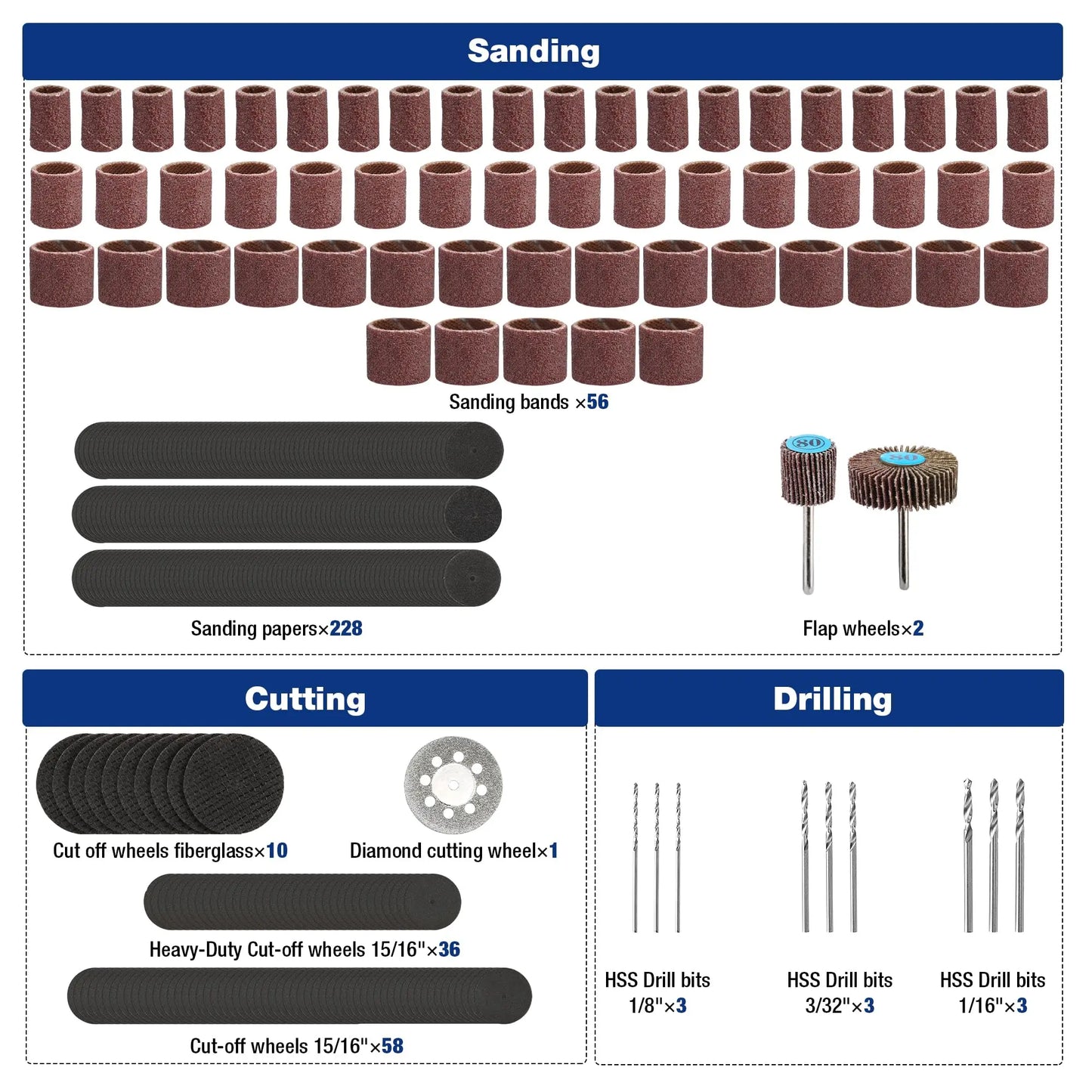 516PCS Rotary Tool Accessories Kit