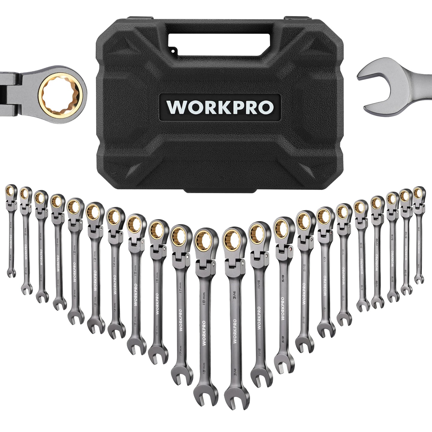 22pcs Ratcheting Wrench Set