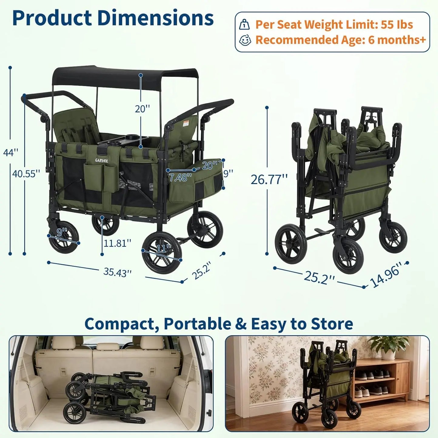 4 Seater Wagon Stroller