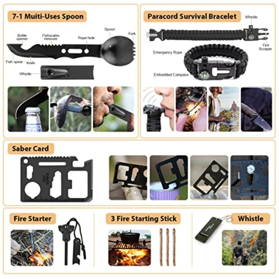Survival Kit, 250Pcs First Aid