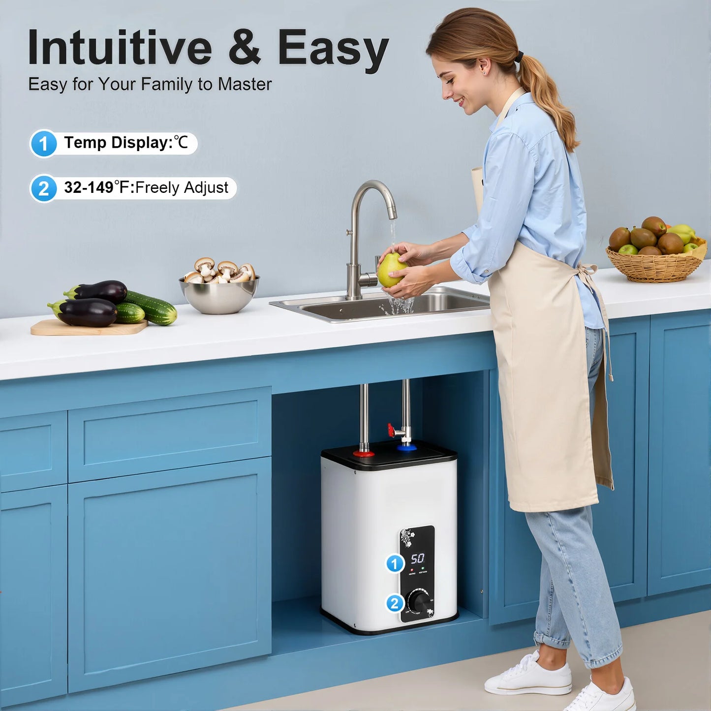 Mini Tank Water Heater,120V