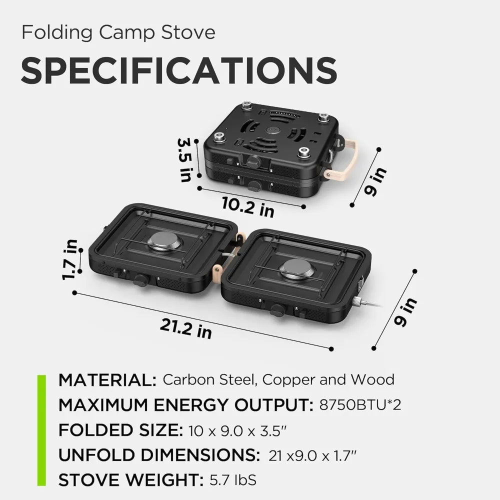 Two Burner Propane Camp Stove