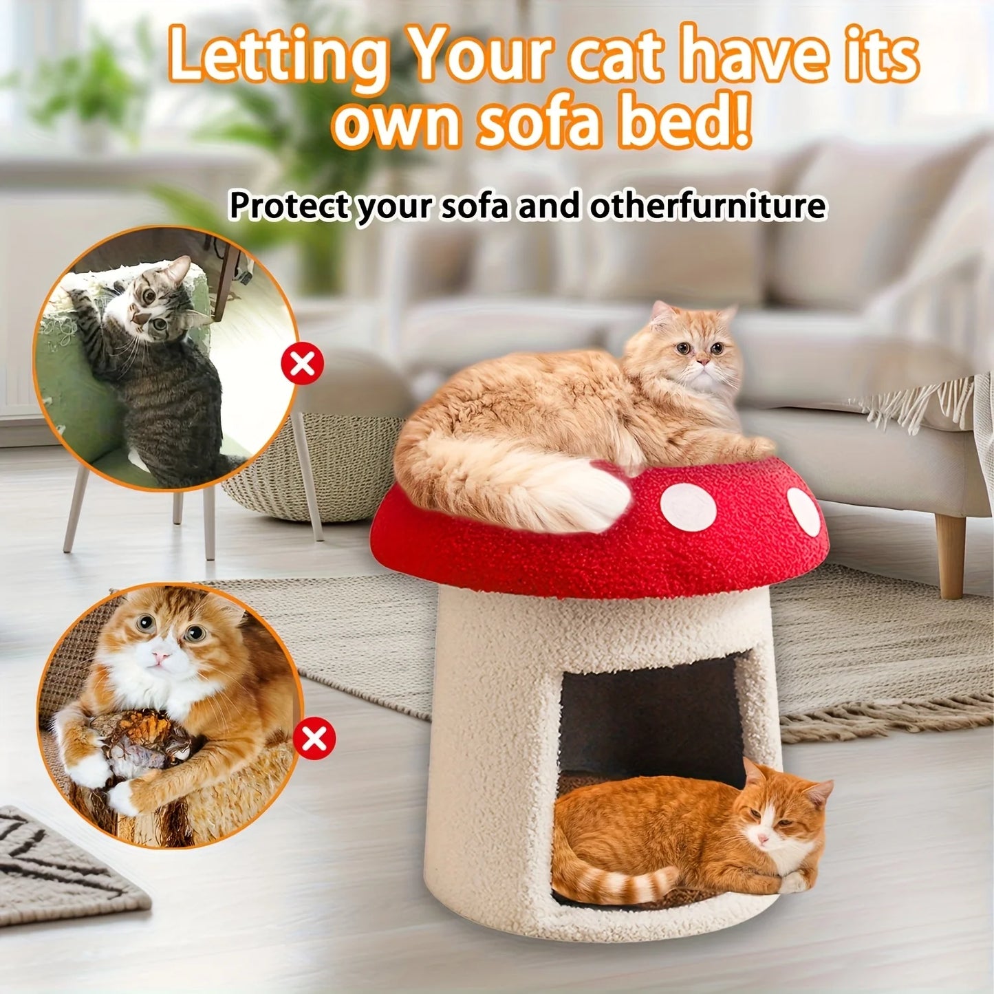 Mushroom Cat Bed